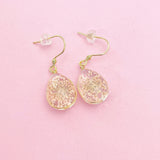 Gold Pink Press Flower Earrings, Mother's Day Gift, Mother Earrings, Mother Daughter Gift, Gardener Gift, Press Flower Jewelry, N3273