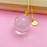 Dandelion Necklace in Gold or Silver, Wish Dandelion, Birthday Gifts, Terrarium Jewelry, Pressed Flowers Jewelry, Gardening Gift, AN200