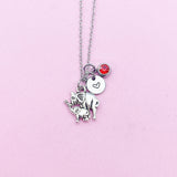 Mother and Baby Elephant Necklace in Silver, N1311B