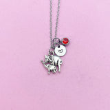 Mother and Baby Elephant Necklace in Silver, N1311B