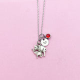 Mother and Baby Elephant Necklace in Silver, N1311B