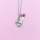 Mother and Baby Elephant Necklace in Silver, N1311B