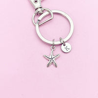 Starfish Charm Keychain in Silver, N2642