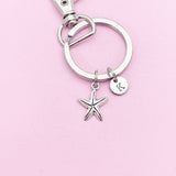 Starfish Charm Keychain in Silver, N2642