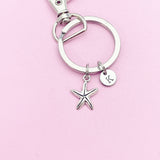 Starfish Charm Keychain in Silver, N2642