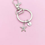 Starfish Charm Keychain in Silver, N2642