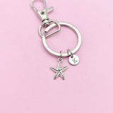 Starfish Charm Keychain in Silver, N2642