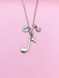 Music Gift, Orchestras Necklace, Musician Gift, Music Teacher Gift, Music Melody Charm, Silver Music Note Charm, Personalized Gift, N35-D