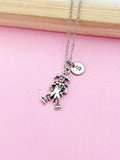 Silver Jester Charm Necklace Joker Personalized Customized Charm Necklace, N771