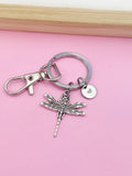 Silver Dragonfly Charm Keychain, EN56