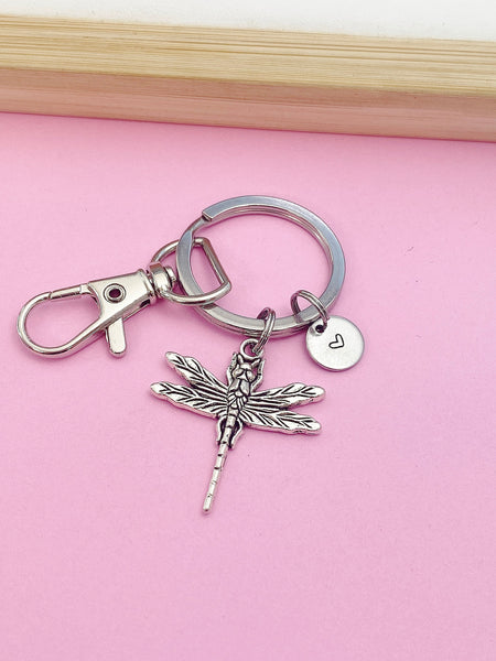 Silver Dragonfly Charm Keychain, EN56