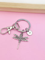 Silver Dragonfly Charm Keychain, Mother's Day Gift, Birthday Gift, Personized Gift, EN56
