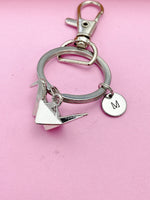 Silver Paper Crane Charm Keychain, Japanese Crane, AN1470