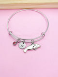 Silver Manatee Charm Bracelet, Sea Cow Charm, Biologist Gifts, N1024