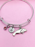 Silver Manatee Charm Bracelet, Sea Cow Charm, Biologist Gifts, N1024