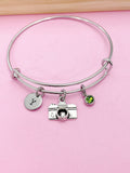 Silver Camera Charm Bracelet Photography Gift Personalize Customer Charm Bracelet, N2644