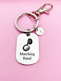 Silver Marching Band Sousaphone Charm Keychain Gifts Ideas, Personalize Customize Charm keychain, D448