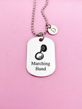 Silver Marching Band Sousaphone Charm Necklace or Keychain Gifts Idea Personalize Customize Jewelry, D449