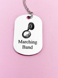 Silver Marching Band Sousaphone Charm Necklace or Keychain Gifts Ideas, D450