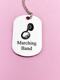 Silver Marching Band Sousaphone Charm Necklace or Keychain Gifts Ideas, D450