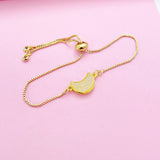 Gold Crescent Moon Bracelet Crescent Bridesmaid Gift Personalize Customize Jewelry, N5564