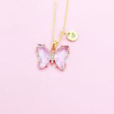 Butterfly Charm Necklace, Butterfly Colors Option, N6067C