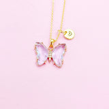 Butterfly Charm Necklace, Butterfly Colors Option, N6067C