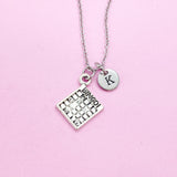 Silver Bingo Necklace, Bingo Club Gift, N1883