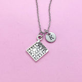 Silver Bingo Necklace, Bingo Club Gift, N1883