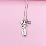 Silver Golf Club Charm Necklace, N1945