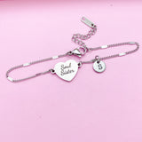 Silver Soul Sister Charm Bracelet, Stainless Steel Soul Sister Bracelet Personalize Customize Jewelry D291