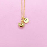 Gold Fortune Cookie Necklace, AN3105