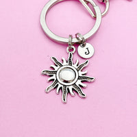 Silver Sun Charm Keychain, N4460