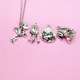 Silver Frog Necklace, Personized Charm Necklace, AN5034