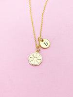 Gold Lemon Slice Necklace Dainty Necklace Personalize Customize Jewelry, N1434