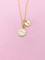 Gold Lemon Slice Necklace Dainty Necklace Personalize Customize Jewelry, N1434