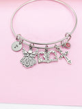 Guardian Angel Cross Bible Dove Charm Bracelet Personalize Customize Jewelry, N5568