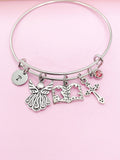 Guardian Angel Cross Bible Dove Charm Bracelet Personalize Customize Jewelry, N5568