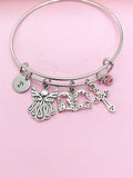Guardian Angel Cross Bible Dove Charm Bracelet Personalize Customize Jewelry, N5568