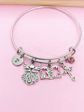 Guardian Angel Cross Bible Dove Charm Bracelet Personalize Customize Jewelry, N5568
