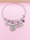 Guardian Angel Bible Cross Dove Charm Bracelet Personalize Customize Jewelry, N5569