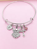 Guardian Angel Cross Charm Bracelet Personalize Customize Jewelry, N5570