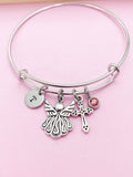 Guardian Angel Cross Charm Bracelet Personalize Customize Jewelry, N5570