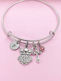 Guardian Angel Cross Charm Bracelet Personalize Customize Jewelry, N5570