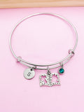 Bible Cross Dove Charm Bracelet Personalize Customize Jewelry, N5571