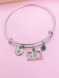 Bible Cross Dove Charm Bracelet Personalize Customize Jewelry, N5571