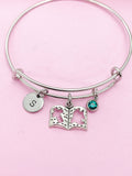 Bible Cross Dove Charm Bracelet Personalize Customize Jewelry, N5571