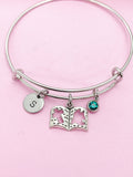 Bible Cross Dove Charm Bracelet Personalize Customize Jewelry, N5571