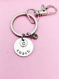 Coach Keychain inn Silver Best Christmas Gifts for School Sport Team Coach, D088