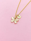 Natural Chalcedony Butterfly Necklace in Gold, N3029